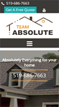 Mobile Screenshot of absoluteroofing.ca
